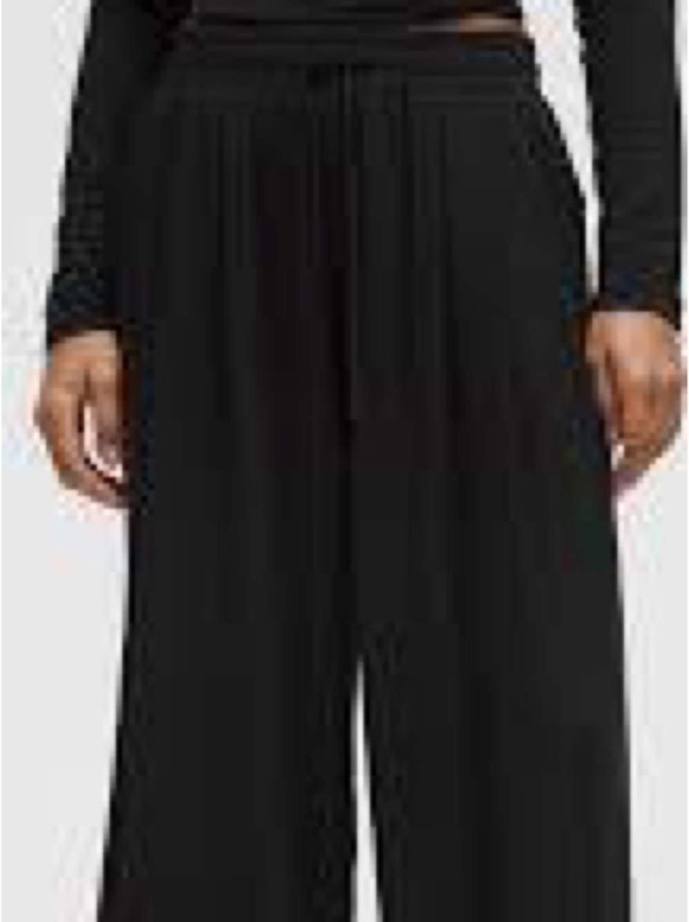 Lululemon Black Wide Leg Sweatpants Drawstring Pants S